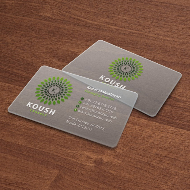 Vizit kart Şəffaf / UVİ (rəngli ) çapla